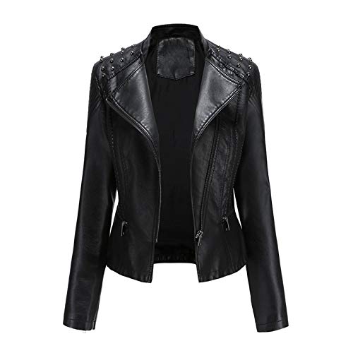 Veste femmes slim cuir punk idéale pour les sorties nocturnes