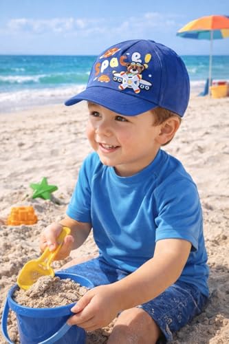 Image of PASSION PETALS Summer Dino Rockstar Baseball Cap for Kids Boys and Girls 2-4Years