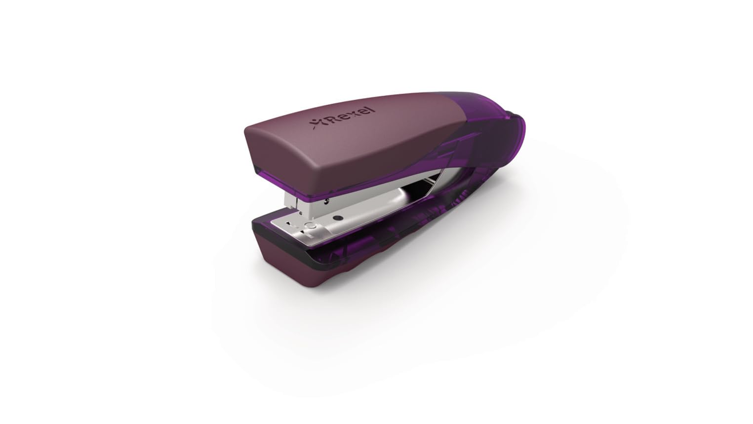 Centor Half Strip Stapler, 25 Sheet Capacity, Uses 24/6 and 26/6 Staples, Includes Staples, Metal Body, Purple, 2101014