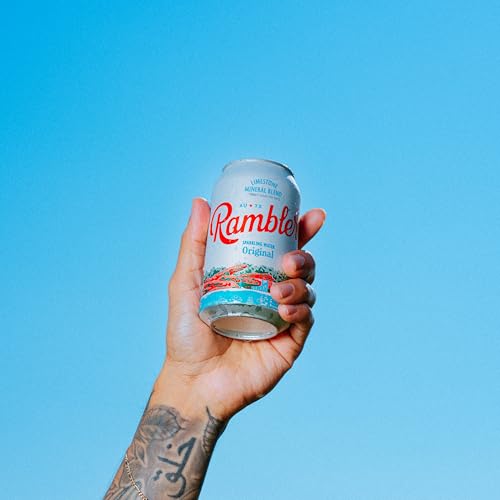 Image of AUTX RAMBLER Sparkling Water, Texas Limestone Mineral Blend, Original Flavor, 12-Ounce Cans, 18-Pack