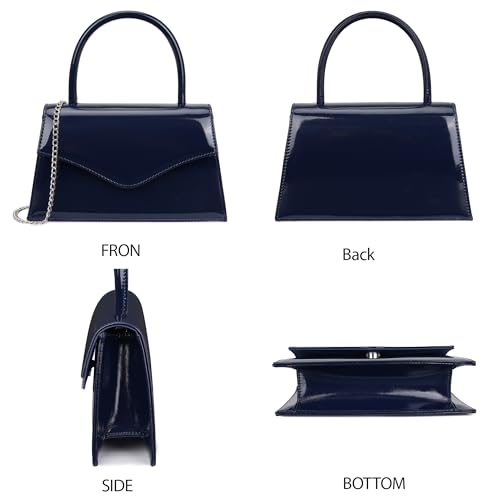 Image of Women's Evening Bag Bridal Party Clutch Purses Cocktail Prom Handbags with Patent Leather