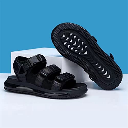 Leather Men's Sandals Comfortable Beach Shoes Soft Soled Casual Shoes Men's Sandals Men's Shoes Flat Shoes(39)3