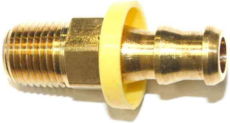 Interstate Pneumatics FL146 Easy Lock Brass Hose Fittings, Connectors, 3/8 Inch Push-Lock Barb x 1/4 Inch Male NPT End-Pack of 100