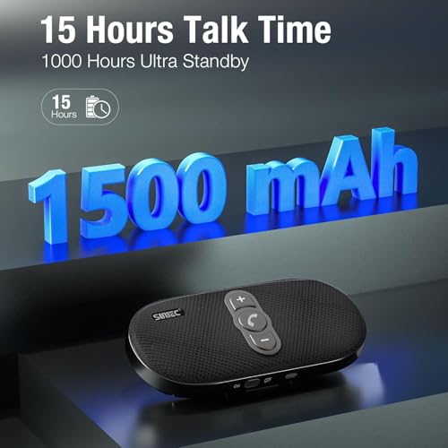 image for Sunitec Bluetooth Car Speaker Phone: Hands Free Calling Kits 6W in car