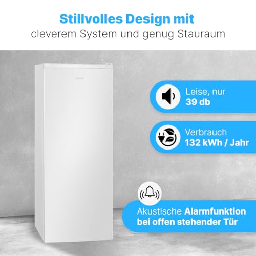 Bomann® Gefrierschrank Nofrost | freistehender Tiefkühlschrank | 161L | Total No Frost - nie wieder abtauen | MultiAirflow-System | Türanschlag wechselbar | Schnellgefrierfunktion | GS 7362 weiß