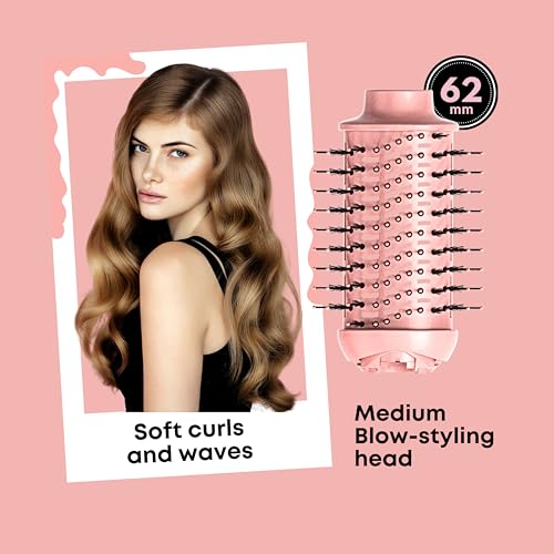 Image of Alan Truman Big Volumiser Set for Easy Blowdrying, Curling, Waving & Blow Styling at home - Pastel Pink