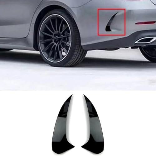 Alerón Lateral para Parachoques Trasero Coche 2 Unidades para Benz CLS C257 CLS350 CLS450 2018-2020 Rejillas Ventilación Y Marco ABS Alerón de Techo