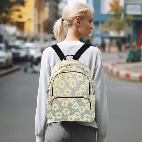 Sac à dos matelassé 100 % polyester résistant motif chrysanthème floral - 6