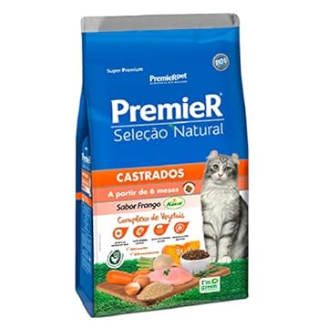 PremieR Pet Ração Premier Seleção Natural Gatos Castrados Frango Korin A Partir De 6 Meses 7 5Kg