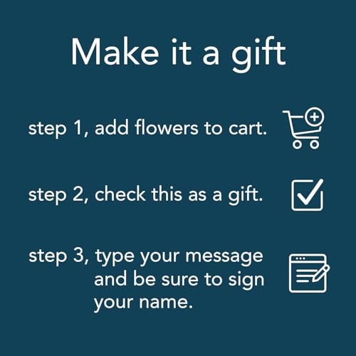 Benchmark Bouquets - Flowering Fields (Glass Vase Included) - Fresh Flowers for Next Day Delivery - Gift for Birthday, Anniversary, Sympathy, Get Well, Congratulations, Valentine's Day