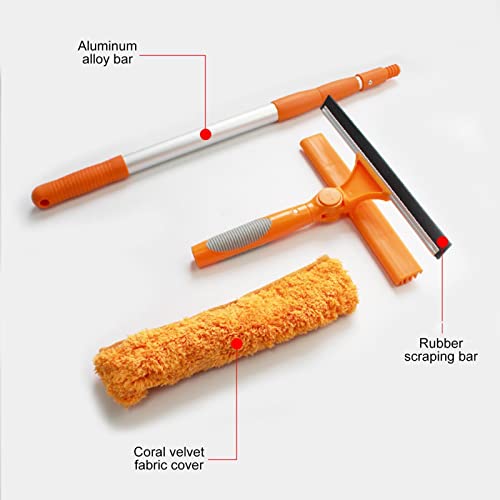 rodo janela - Ferramenta lavagem janelas - Kit lavagem janelas com vara telescópica, limpeza, ferram