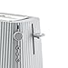 Alessi Plissé MDL08 W/UK, Design Toaster, Six Browning Levels, in Thermoplastic Resin, English Plug 850 W, White