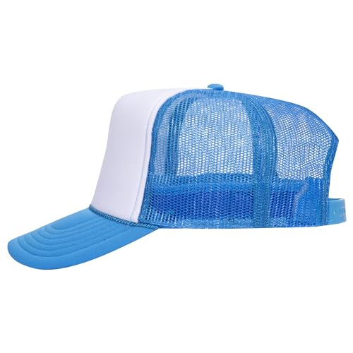 Image of OTTO Polyester Foam Front 5 Panel High Crown Mesh Back Trucker Hats in 97, Bulk, Wholesale
