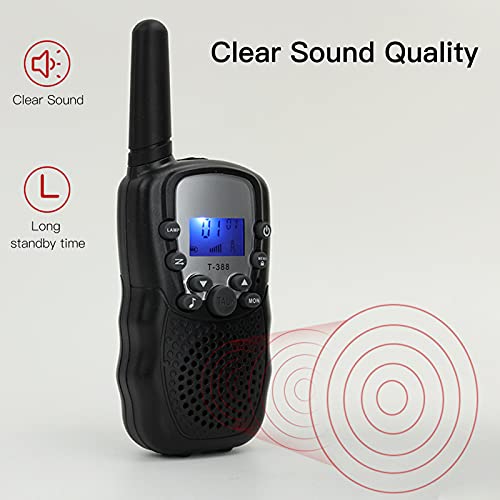 Queenser Walkie Talkie portátil para crianças Rádios de 2 vias 3KM interativo educacional de longo a