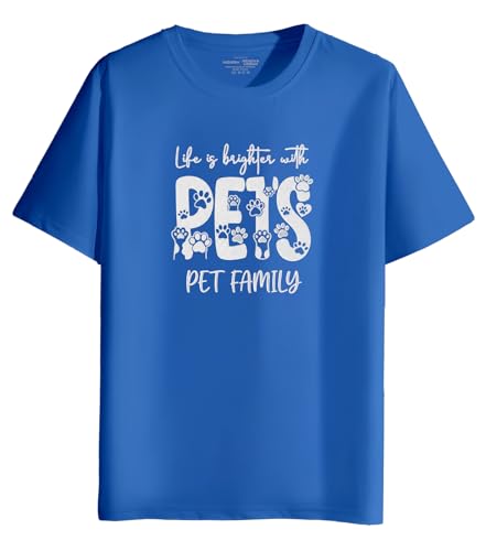 Image of INDISSH T-Shirt for Man | Regular and Plus Size Upto 7XL | Pet Lover Graphic Printed | Round Neck Cotton Fabric Regular fit Casual T-Shirt for man - RNM-PETFAMILY-PAR