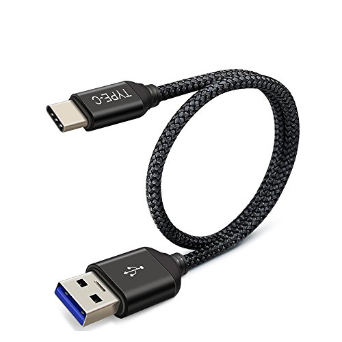 TITACUTE USB Type C Cable, Short Type C Cable 1FT Durable Nylon Braided Cords Fast Charge USB 3.0 Data Sync