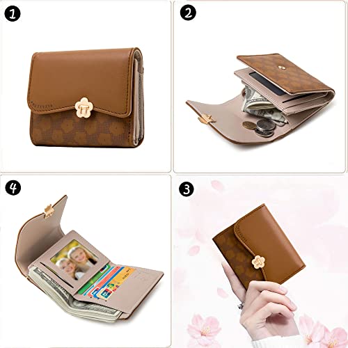 Small Wallets for Women Cute with Coin Purse Card Holder Ladies Mini Wallet Yellow4