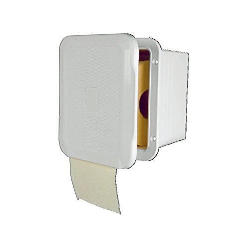 Nuova Rade, Flush-Mount Toilet Paper Holder, Waterproof, Ideal for Boats, Rvs & Wet Bathrooms, 6.3" x 6.3", White Product Name