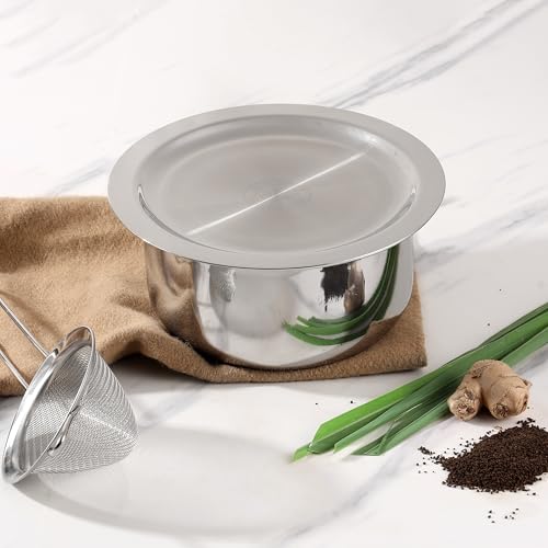 Vinod Platinum Triply Stainless Steel Tope with Lid - 1 Litre, 14 cm | Boiling Tope for Kitchen | Multipurpose Steel | Induction & Gas Base | 5... - Image 3