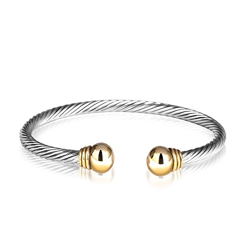 UNY Jewel Bracelet Designer Brand Inspired Women Jewelry 4.5mm Thin Twisted Cable Wire Bangle Gem Stone Christmas Day Gift2