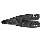 Oceanic Vortex V-6 Scuba Diving or Snorkeling Full Foot Fins-Size SM 6-7-Black