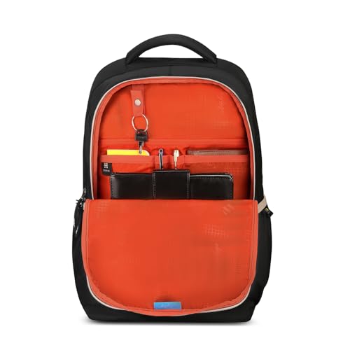 Image of Skybags Transit 17 Inch Compatible Laptop Backpack 29L | 2 Compartments with Quick-Access Front Pocket & Rain Cover | Air-Mesh Back Panel & Side Pocket | Office & Travel Backpack for Men & Women