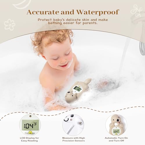 Image of Baby Bath Thermometer for Infants Digtal Baby Water Thermometer for Bathtub Temperature Measure,Safty Kids Bath Floating Toy