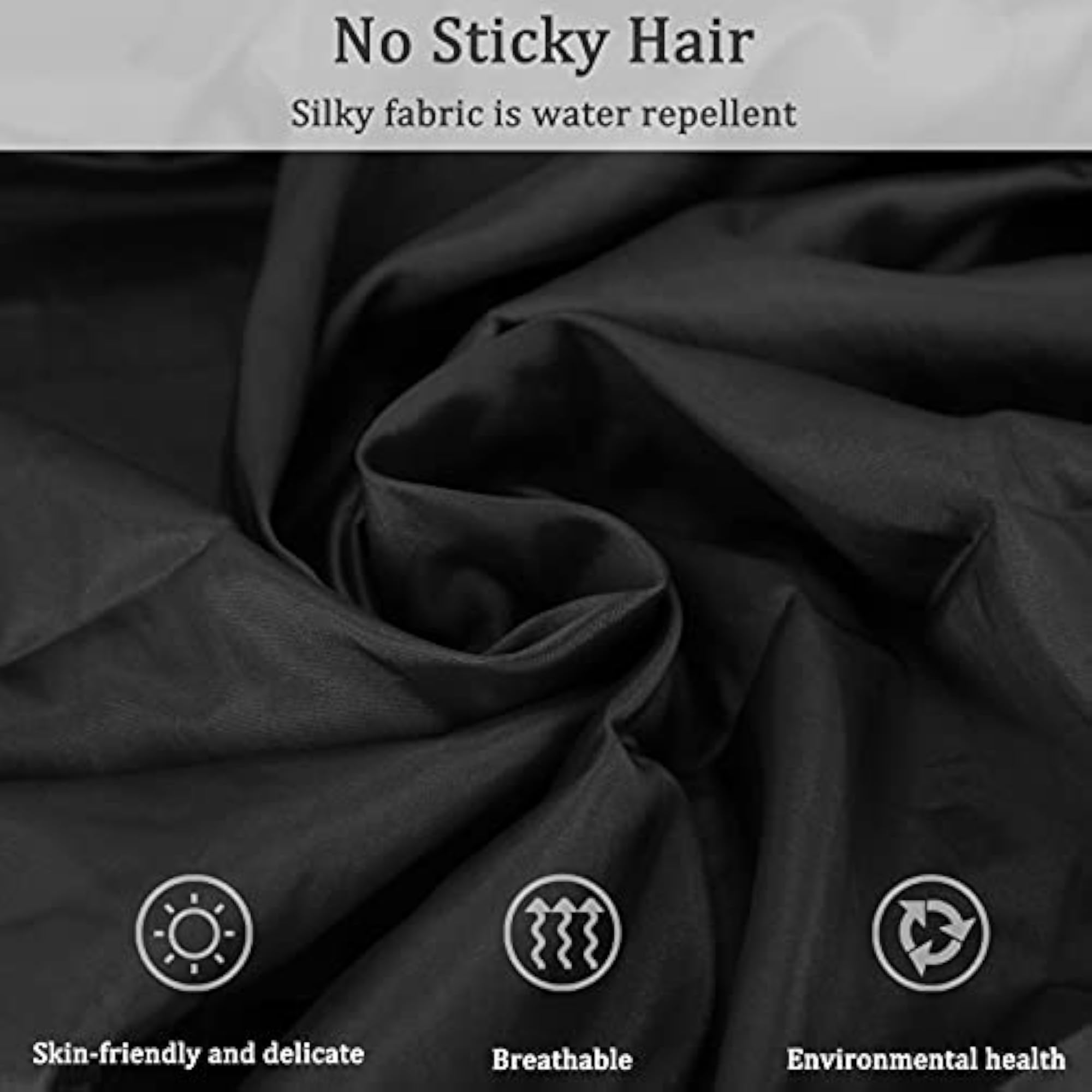 Professional Stylist Waterproof Salon Smock Cape, Black