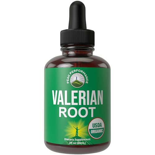 USDA Organic Valerian Root Liquid Drops Supplement. Vegan Extract Tincture for Relaxation, Sleep...