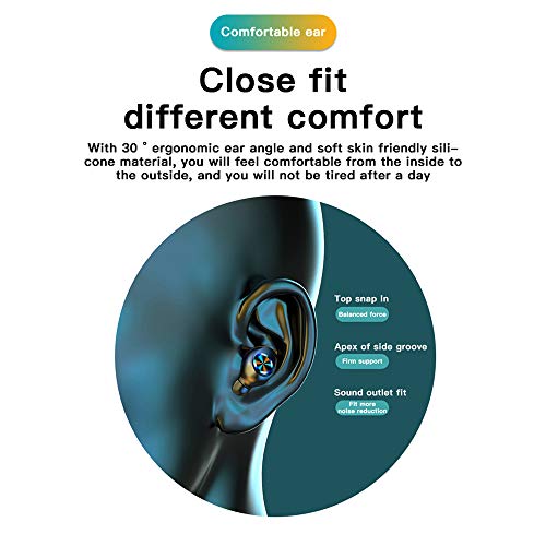 Andoer Fones de ouvido de controle de toque com visor de bateria Fone de ouvido BT Fone de ouvido se