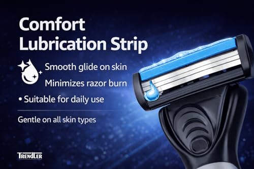 Image of Razor for Men - 1 Handle + 22 Cartridges | 3 Blade Shaving Razor | Precision Cut, Smooth Glide, Long-Lasting Blades | Value Pack (22 Cartridges)
