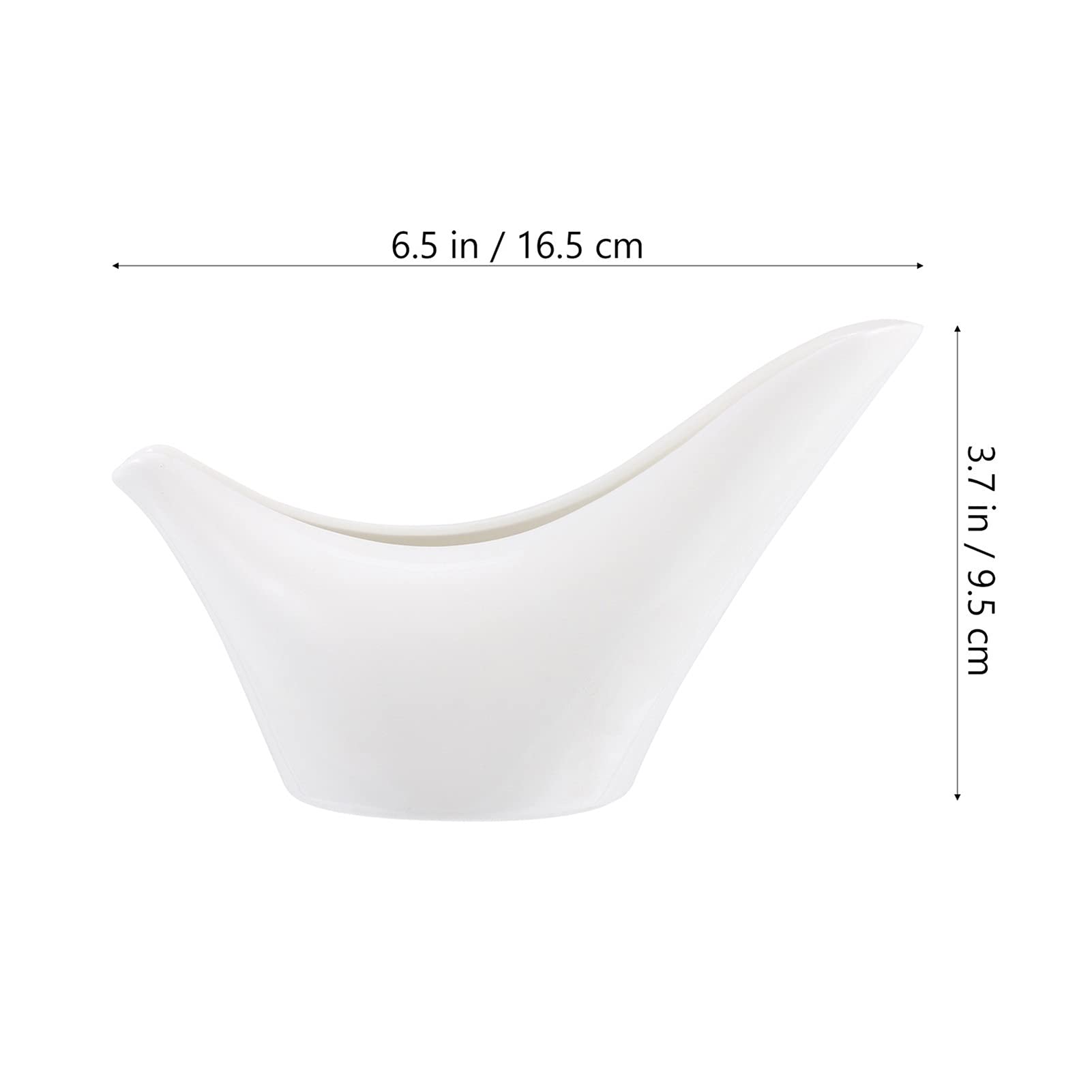 ERoomQ Saucer 1Pc Ceramic Gravy Boat Porcelain Sauce Boat Cup Storage Container White Dish