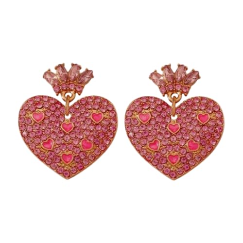 Belachick Hermoso Pendientes Aretes Mujeres Joyería Earrings Pendientes En Forma De Corazón con Letras para Mujer S