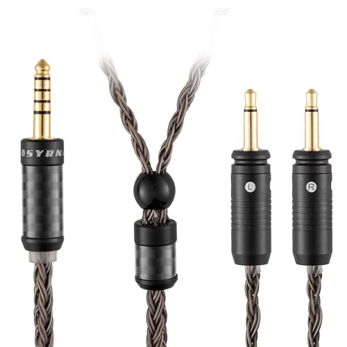 SYRNARN 4.4mm Balanced Headphone Cable Compatible with Focal Clear MG, Stellia, Celestee, Elear, Elegia, Elex, Radiance 16 Core Upgrade Replacement Cord (with 4.4mm Balanced, 3Meters/10ft)