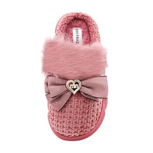 Image of VRITRAZ Women's Comfort Slip On Closed Toe Warm Winter House Clog Indoor Slipper
