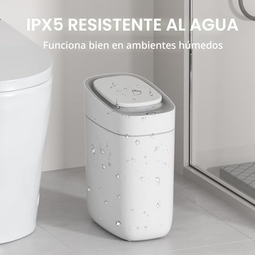 Contenedor de basura con sensor de movimiento para evitar contacto en baño 7