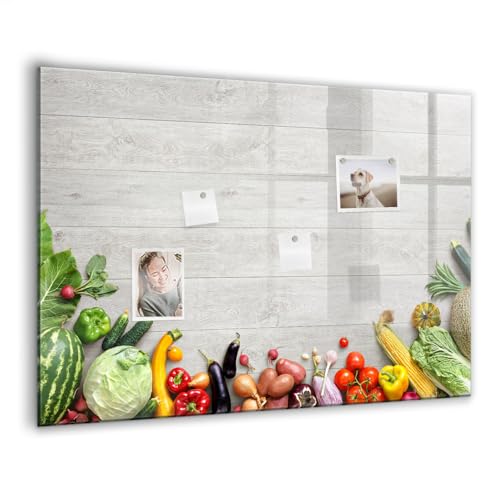 Tableau magnétique en verre 100x70cm tableau d'affichage mémo cuisine