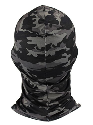 Ganway Cs Hat Breathable Stretch Camouflage Tactical Outdoor Ski Balaclava Motorcycle Mask Scarf Cap (Black) #TOP3