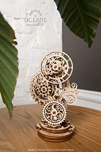 Miniatura 7 de UGEARS Reloj Steampunk 3D rompecabezas de madera para adultos  Kits de modelo de madera para adultos, kit mecánico de construir un reloj, relojes de