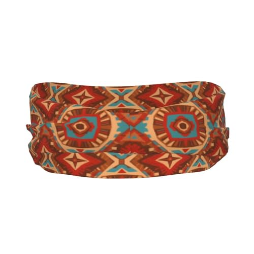 Boys Girls Sports Sweat Bands, Boho Style Long Head Band for Yoga Travel Spa, Cool Tribal Navajo Aztec Geometric Ethnic Pattern Headdress Hair Accessories3