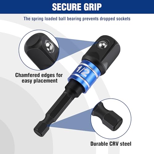 3-delige dopsleutel-adapterset - Afbeelding 6