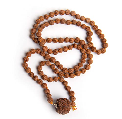 Wonder Care - Original Nepali Rudraksha Bead/Rudraksha Bead Natural Rudra Religious Rosary Bead Mala 5 mukhi