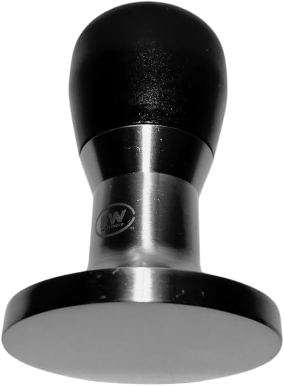 Rattleware Stainless Steel Angular Tamper - Premium Ergonomic Grip, Perfect for Espresso Machines, Consistent Grounds Packing & Durable Design (58mm)