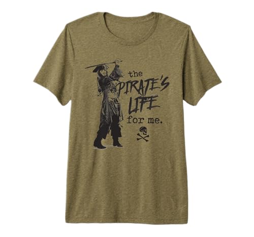 T-shirt Pirates des Caraïbes Disney en coton premium noir pour fan de cinéma