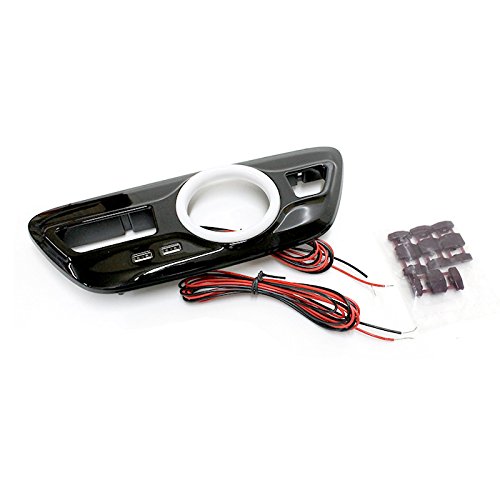 プリウス 50系 シフトゲートパネル ピアノブラック LEDブルー発光 特価SALE プリウス 50系 LEDリング付け シフトゲート インテリアパネル