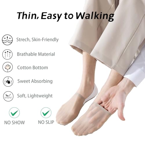 6 Pack Thin No Show Socks For Men, Non Slip Low Cut Sock, Invisible Liner Socks Size 6-9, 10-132