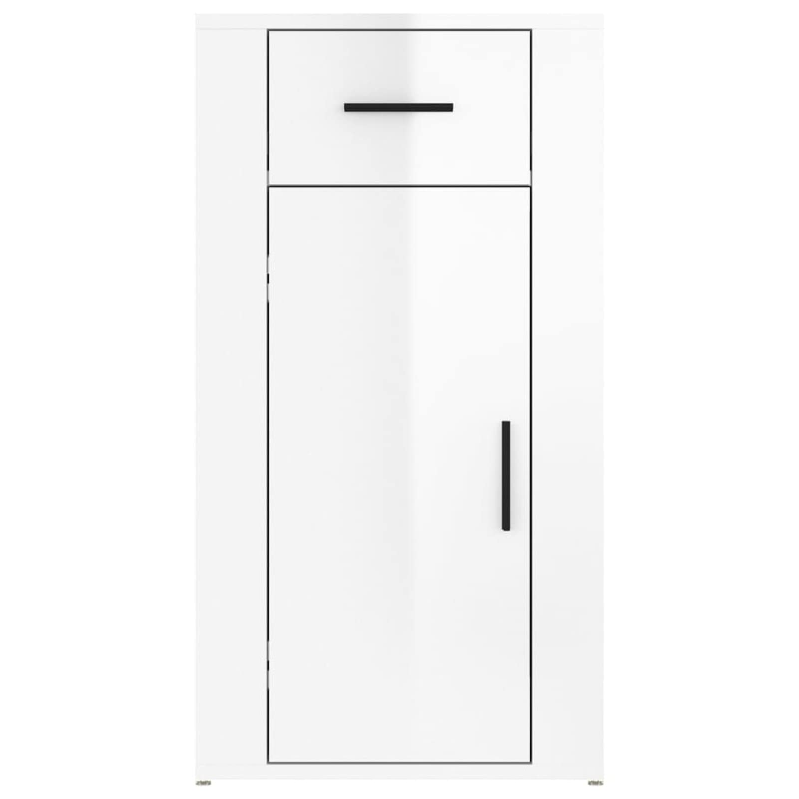 Homgoday Armario de Escritorio contrachapada Blanco Brillo 40x49x75 cm Armarios y Almacenamiento Mobiliario