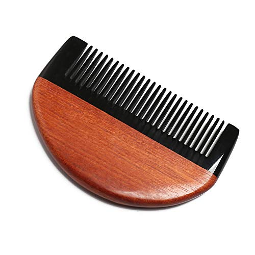 Portable Hair Combs - No Static Pocket Comb - Fine Tooth Wooden Horn Comb for Women，Men and Girls