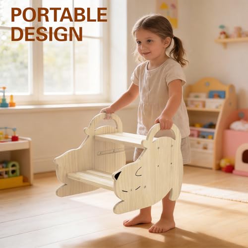 Marchepied pour enfant charge maximale 150kg bois stable - 7