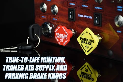 Image of Classic 2 Button Box for ATS /ETS2 (American Truck Simulator /Euro Truck Simulator) (Premium Woodgrain Finish)